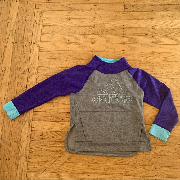 Adidas funnel neck sweatshirt with thumb holes - Picture 1 of 7